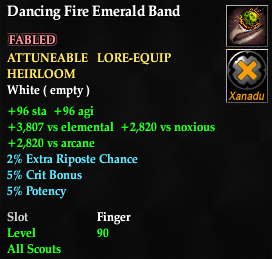 Dancing Fire Emerald Band