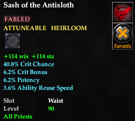 Sash of the Antisloth