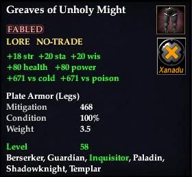 Greaves of Unholy Might