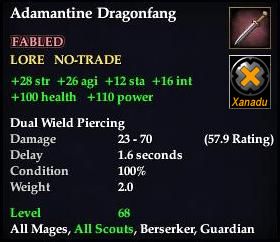 Adamantine Dragonfang*