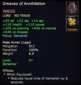Greaves of Annihilation