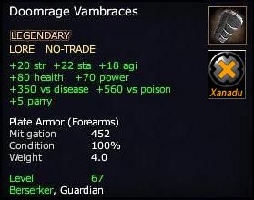Doomrage Vambraces