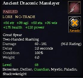 Ancient Draconic Manslayer