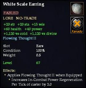 White Scale Earring