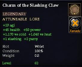 Charm of the Slashing Claw