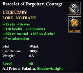 Bracelet of Forgotten Courage